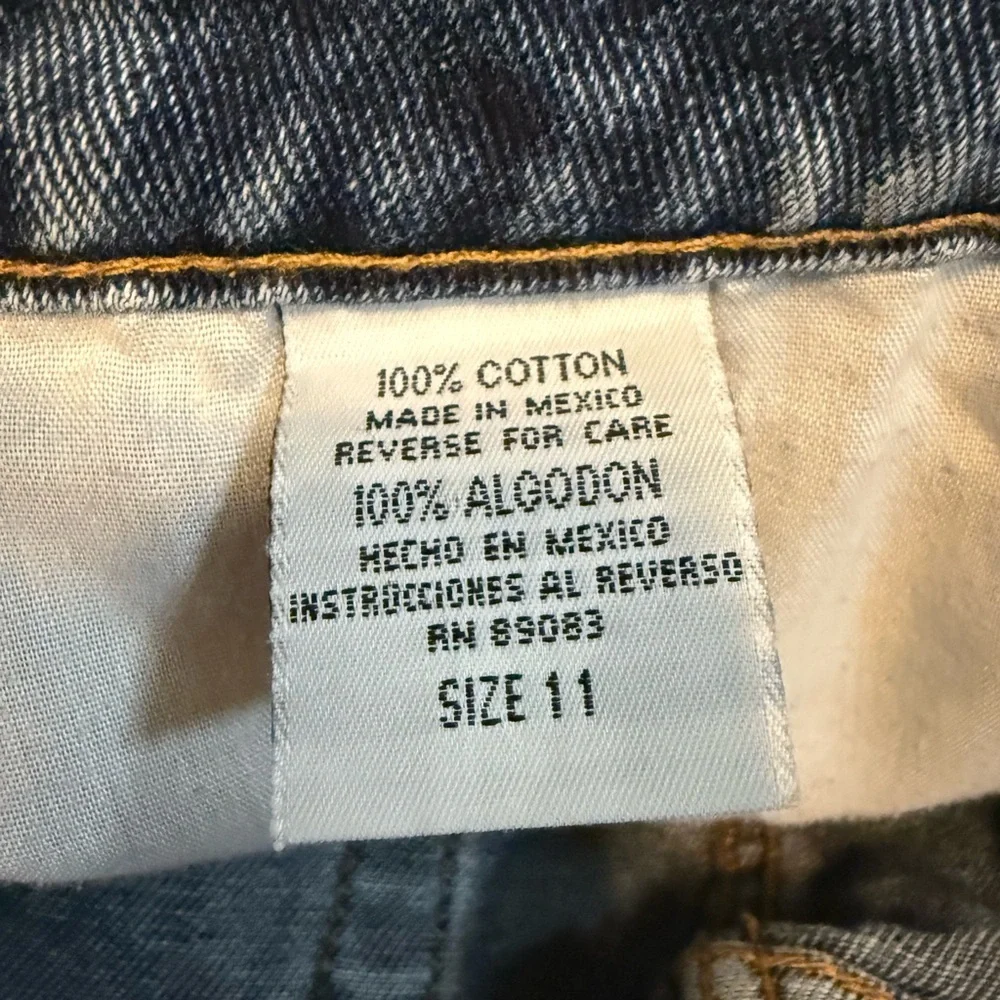 L.E.I Denim A-Line Medium Wash Mini Skirt
